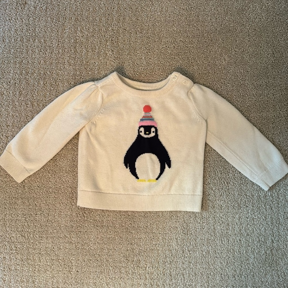 Baby Gap penguin sweater size 6-12 months